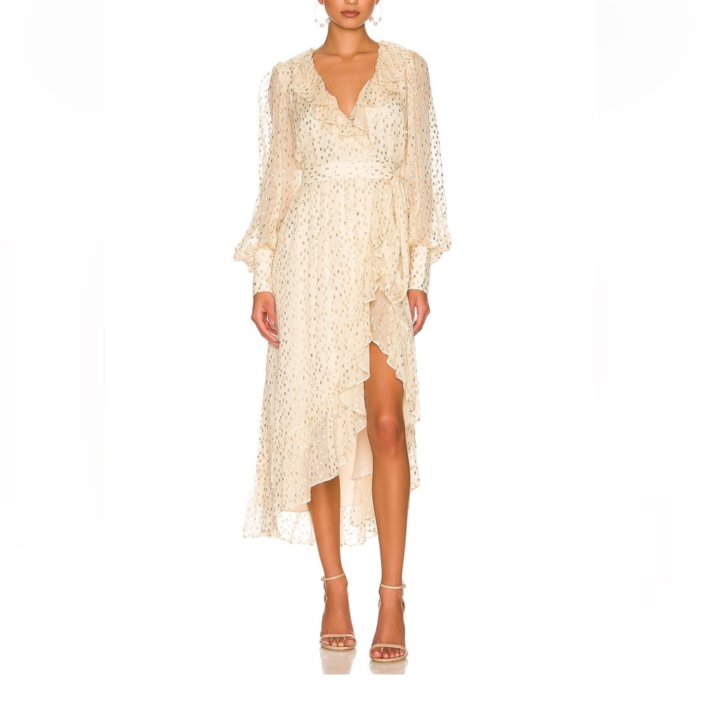 Zimmermann silk wrap midi dress
